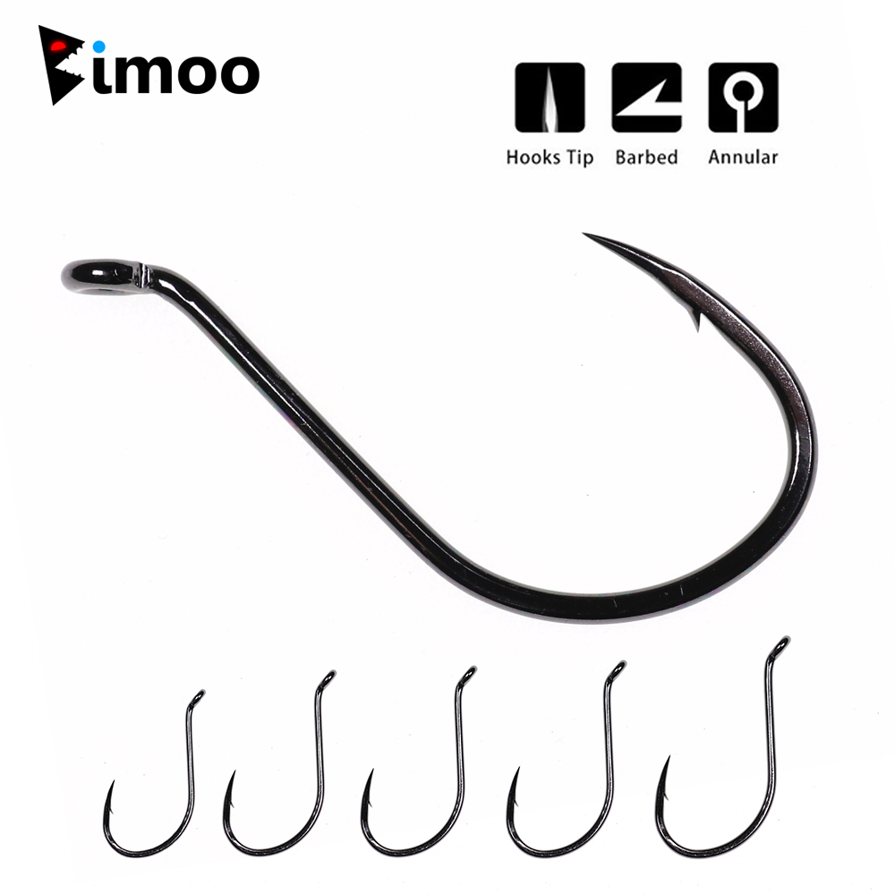 Fishing Hook Barbless - Bimoo 20 pezzi Offset gancio a