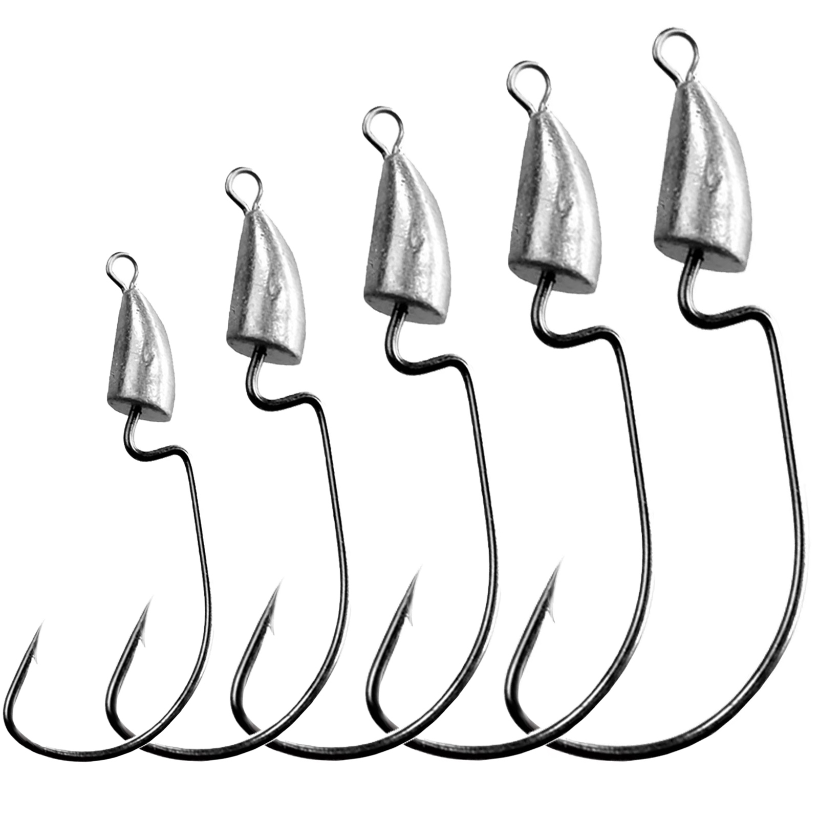 Fishing Hook Weedless - THKFISH 10 pz Manovella Jig Testa