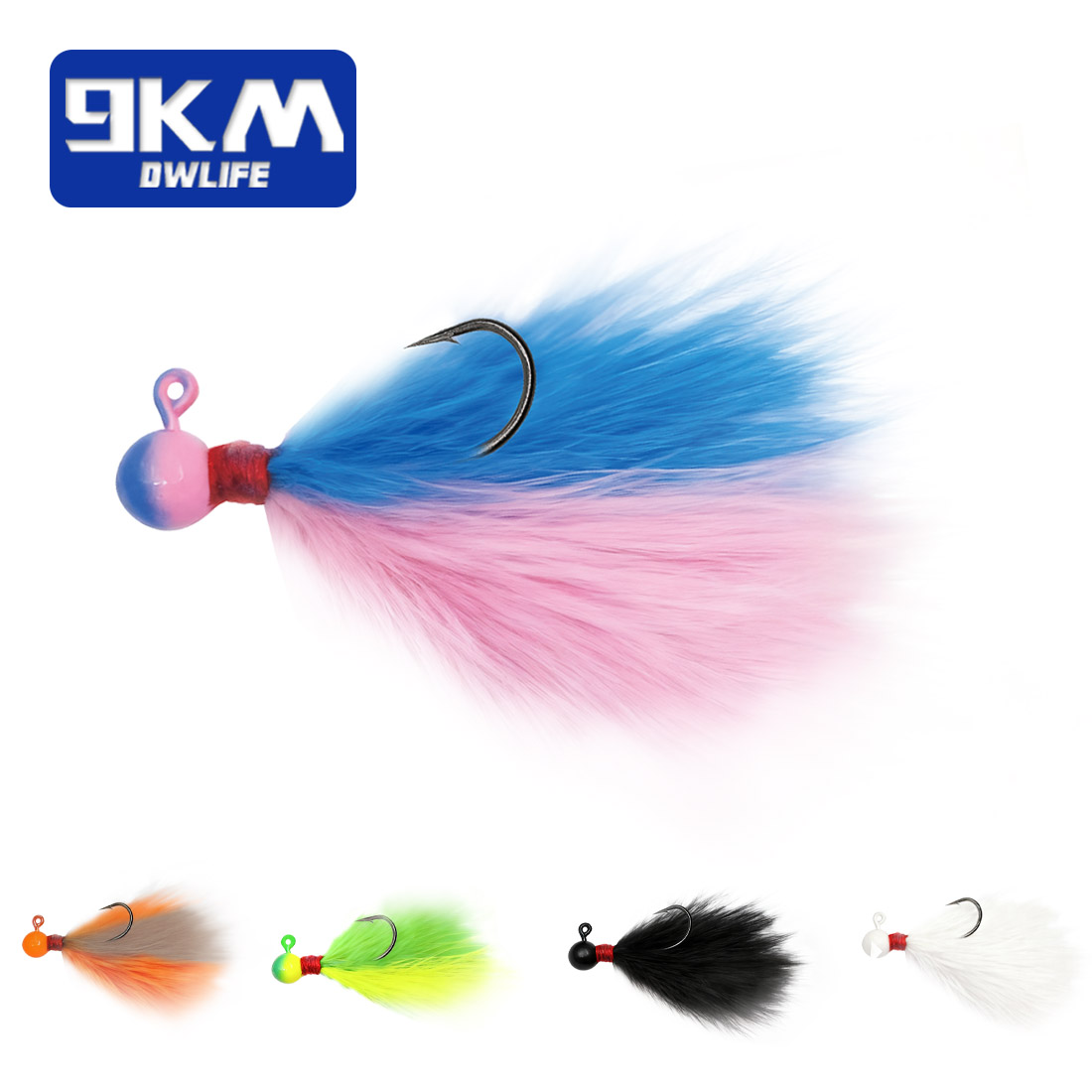 Fishing Hook Assortment - Kit di 5 esche Marabou multicolore