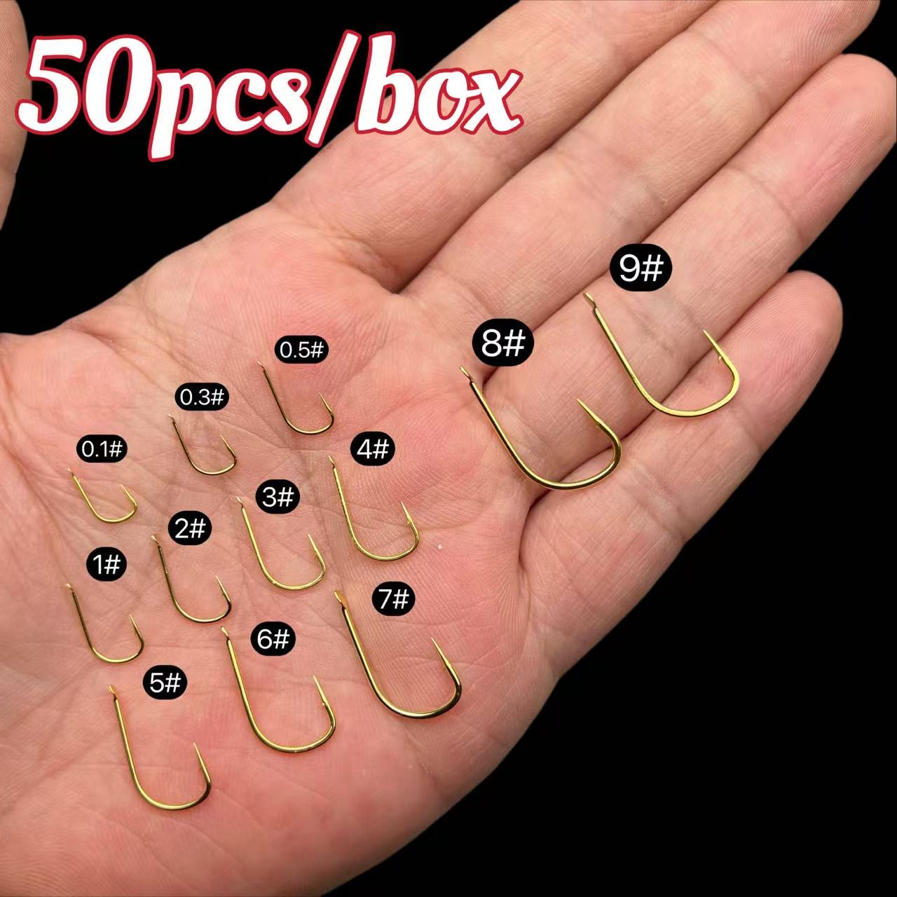 Fishing Hook Barbless - 50 Pezzi Nuovi Ami da Pesca