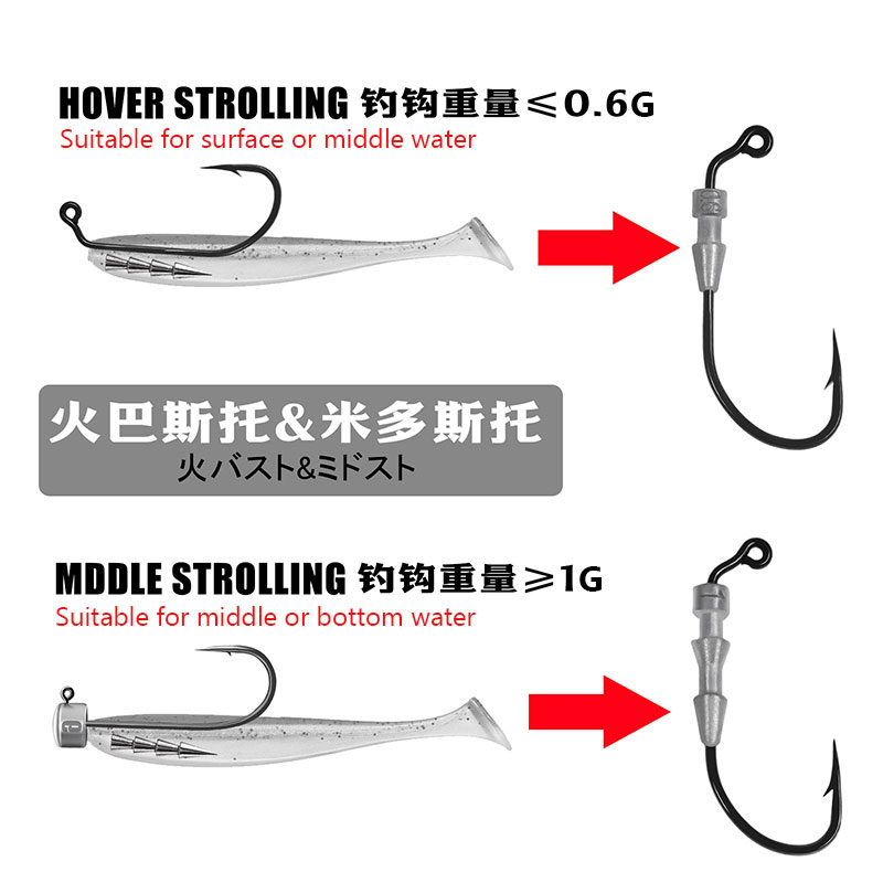 WODJYJ 10 pezzi 0,6g 1g amo da - Fishing Hook Assortment recensione e prezzo