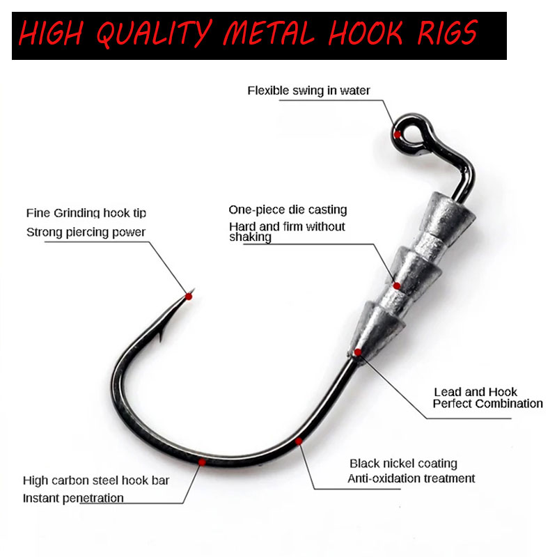 WODJYJ 10 pezzi 0,6g 1g amo da - Fishing Hook Assortment recensione e prezzo