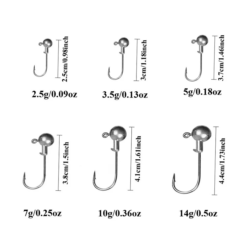 5/10 pezzi Amo a testa grande  - Fishing Hook Weedless recensione e prezzo