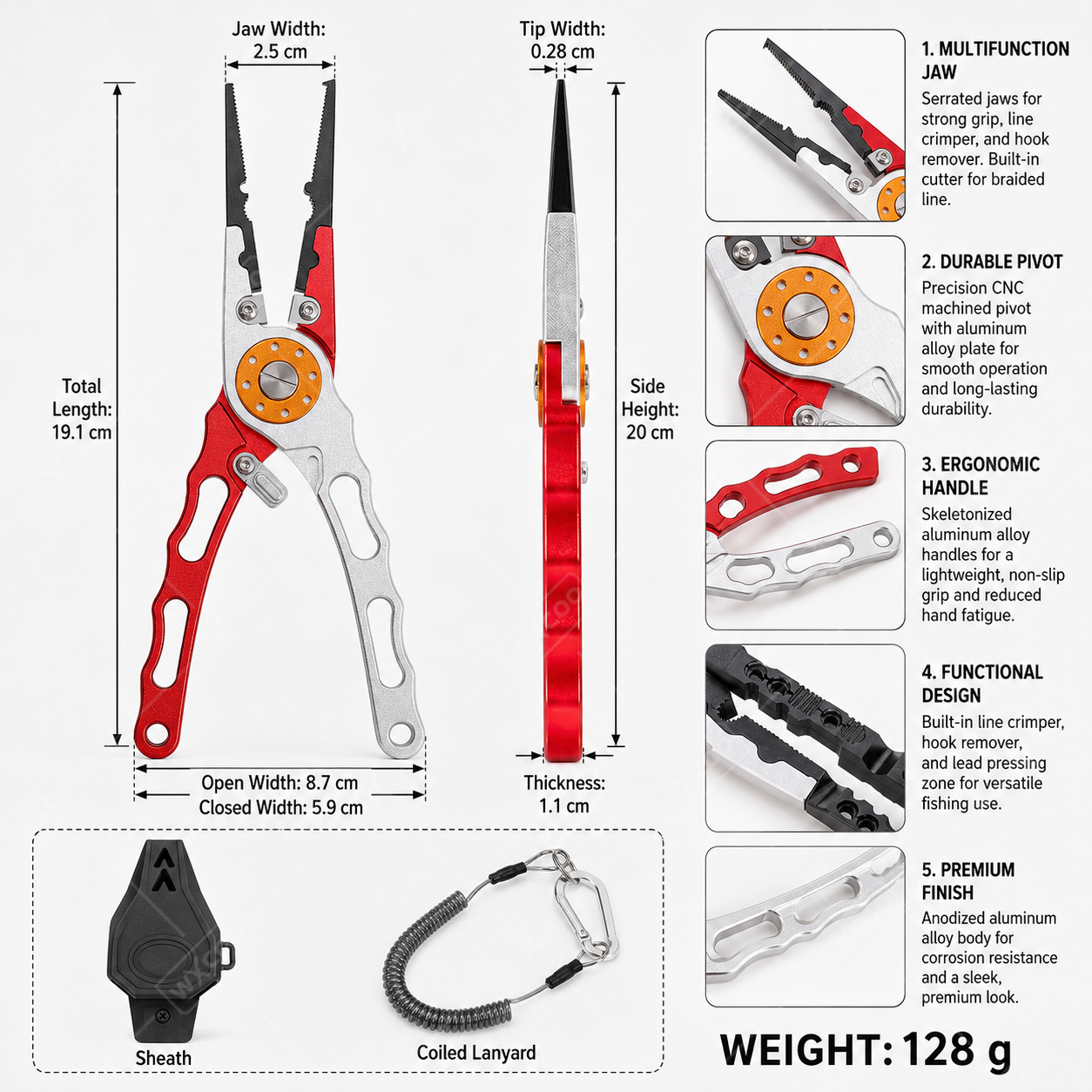 Pinze da Pesca WXCOO in Allumi - Fishing Hook Remover recensione e prezzo