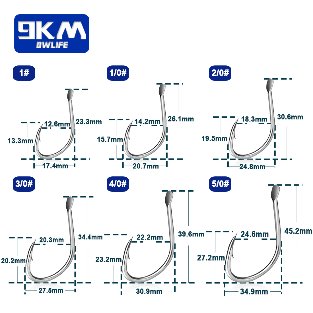 9KM Ganci per esche vive Ami d - Fishing Hook Barbless recensione e prezzo